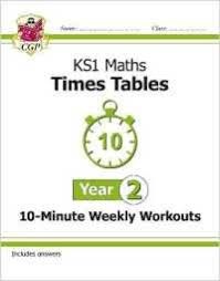 CGP KS1 Maths: Times Tables 10-Minute Weekly Workouts - Year 2